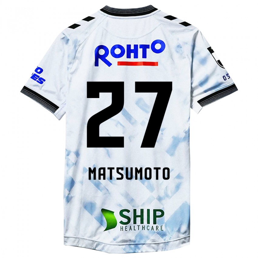 Kinder Kensaku Matsumoto #27 Weiß Schwarz Auswärtstrikot Trikot 2024/25 T-Shirt Österreich