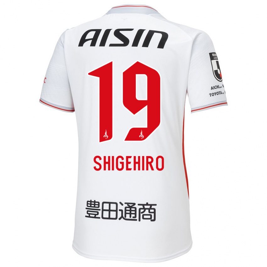 Kinder Takuya Shigehiro #19 Weiß Gelb Rot Auswärtstrikot Trikot 2024/25 T-Shirt Österreich