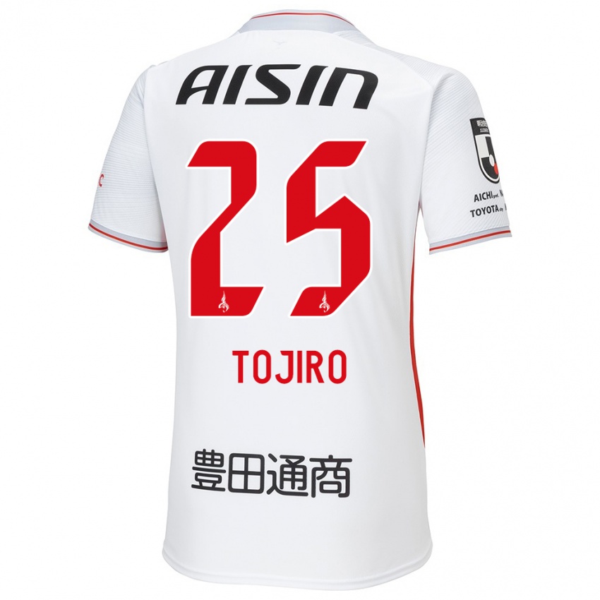 Kinder Tojiro Kubo #25 Weiß Gelb Rot Auswärtstrikot Trikot 2024/25 T-Shirt Österreich