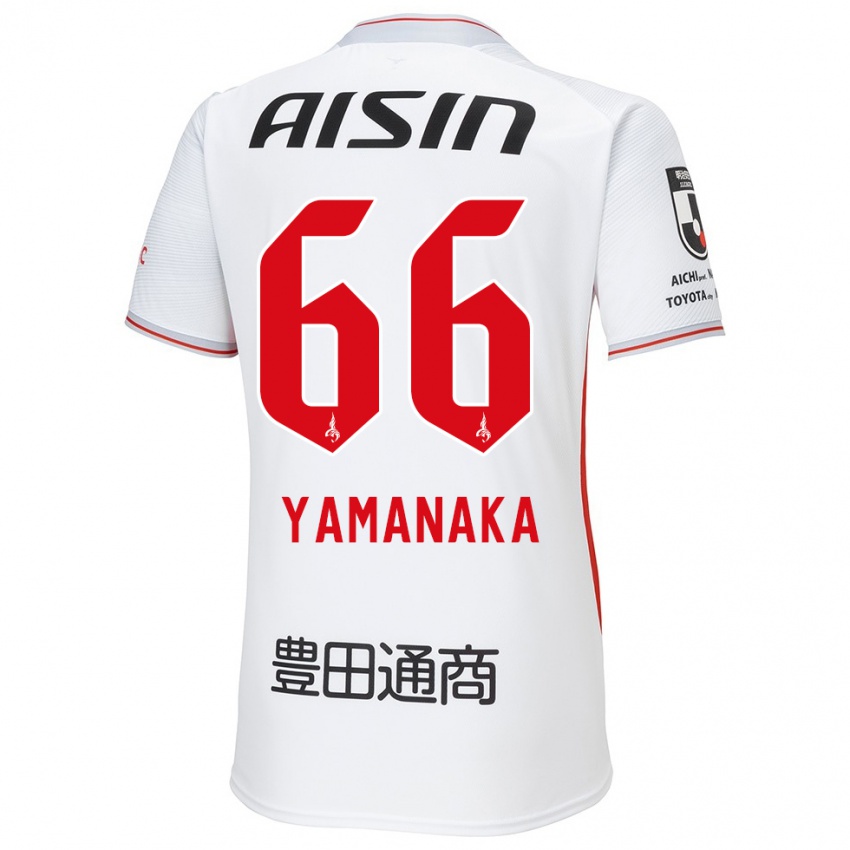 Kinder Ryosuke Yamanaka #66 Weiß Gelb Rot Auswärtstrikot Trikot 2024/25 T-Shirt Österreich