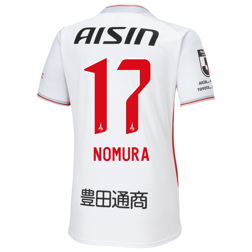 Kinder Yuto Nomura #17 Weiß Gelb Rot Auswärtstrikot Trikot 2024/25 T-Shirt Österreich