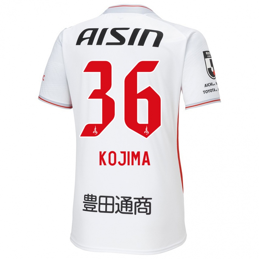 Kinder Aoto Kojima #36 Weiß Gelb Rot Auswärtstrikot Trikot 2024/25 T-Shirt Österreich