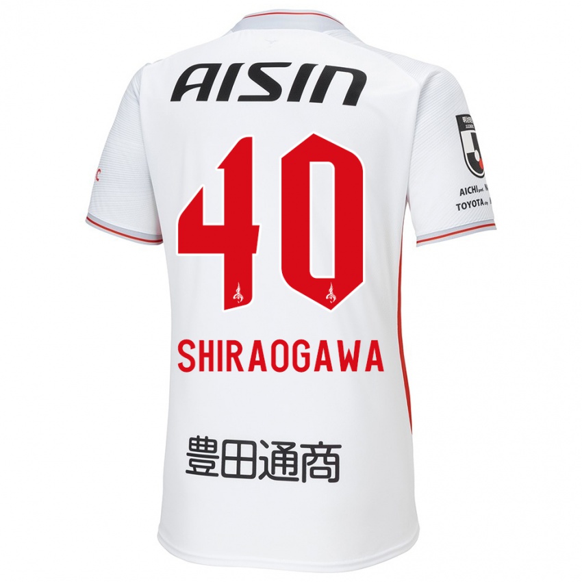 Kinder Rekuto Shiraogawa #40 Weiß Gelb Rot Auswärtstrikot Trikot 2024/25 T-Shirt Österreich