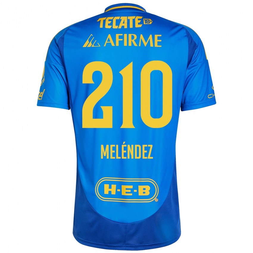 Kinder Marcelo Meléndez #210 Blau Gelb Auswärtstrikot Trikot 2024/25 T-Shirt Österreich