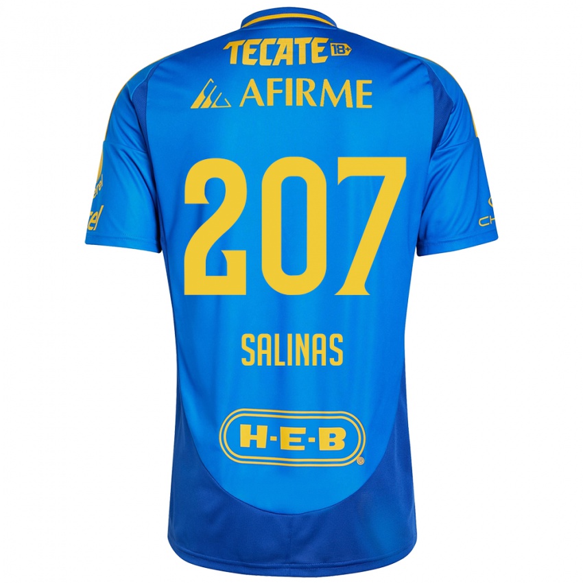 Kinder Marcelo Salinas #207 Blau Gelb Auswärtstrikot Trikot 2024/25 T-Shirt Österreich