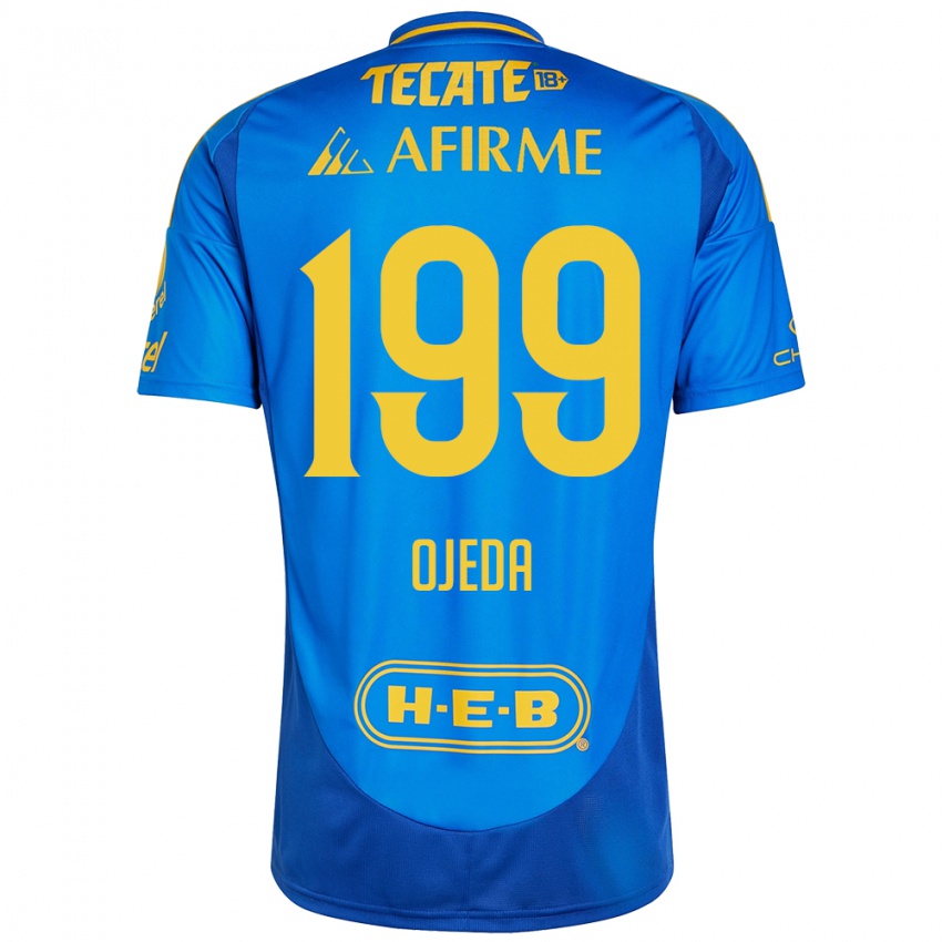 Kinder Diego Ojeda #199 Blau Gelb Auswärtstrikot Trikot 2024/25 T-Shirt Österreich