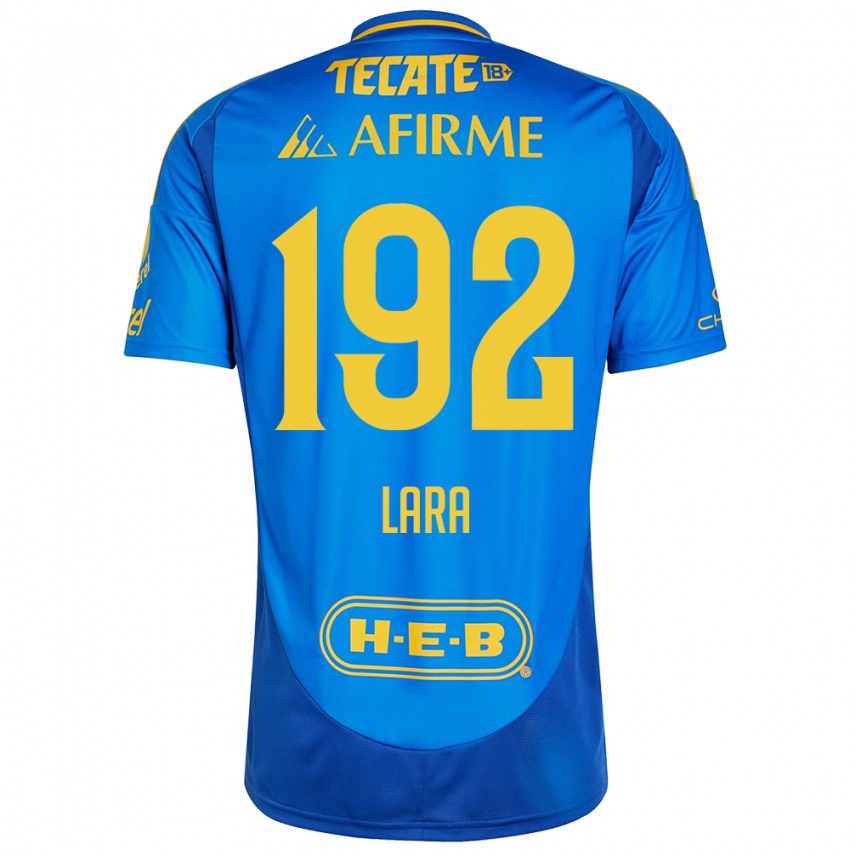 Kinder Miguel Lara #192 Blau Gelb Auswärtstrikot Trikot 2024/25 T-Shirt Österreich