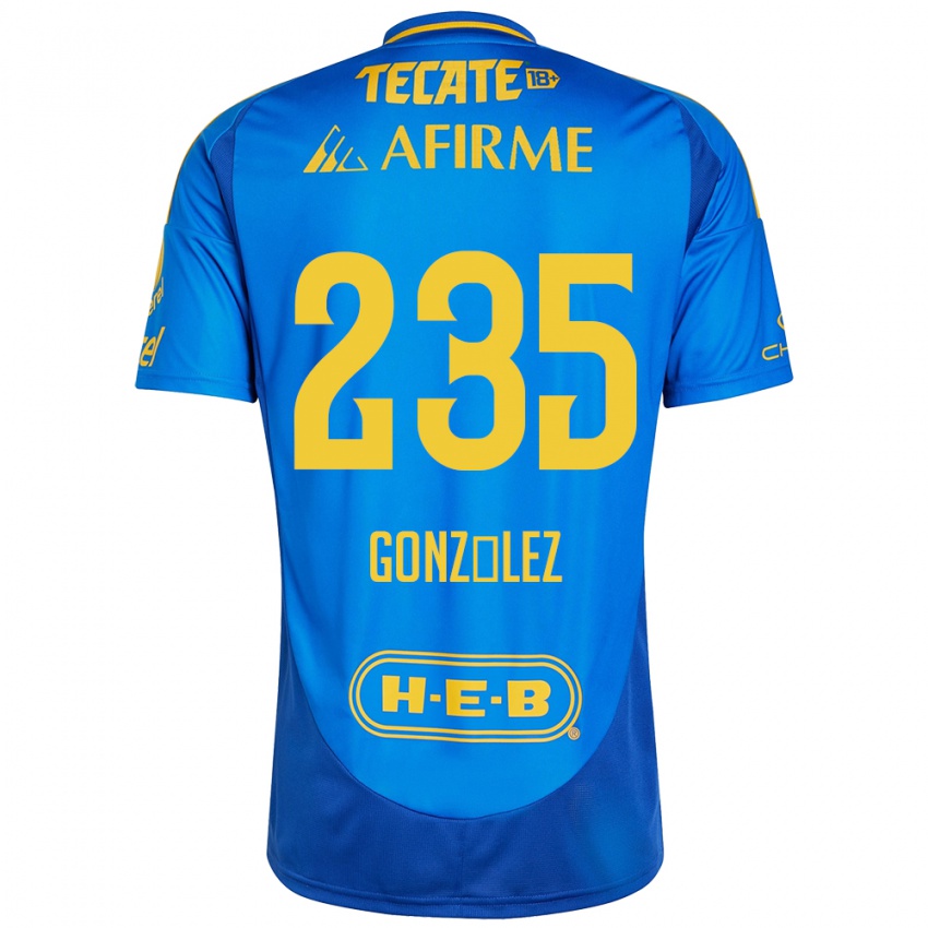 Kinder Mauricio González #235 Blau Gelb Auswärtstrikot Trikot 2024/25 T-Shirt Österreich