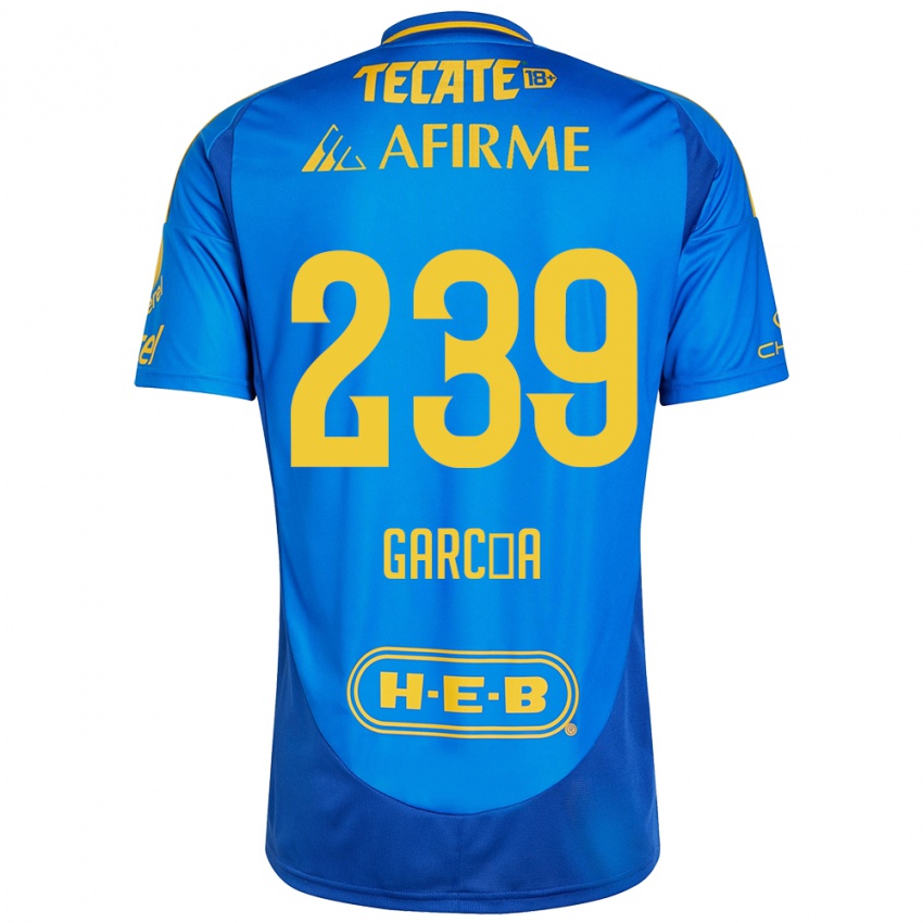 Kinder Diego García #239 Blau Gelb Auswärtstrikot Trikot 2024/25 T-Shirt Österreich