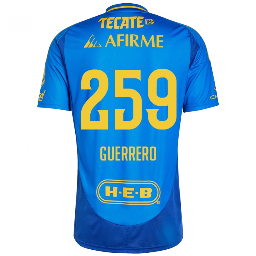 Kinder Erick Guerrero #259 Blau Gelb Auswärtstrikot Trikot 2024/25 T-Shirt Österreich