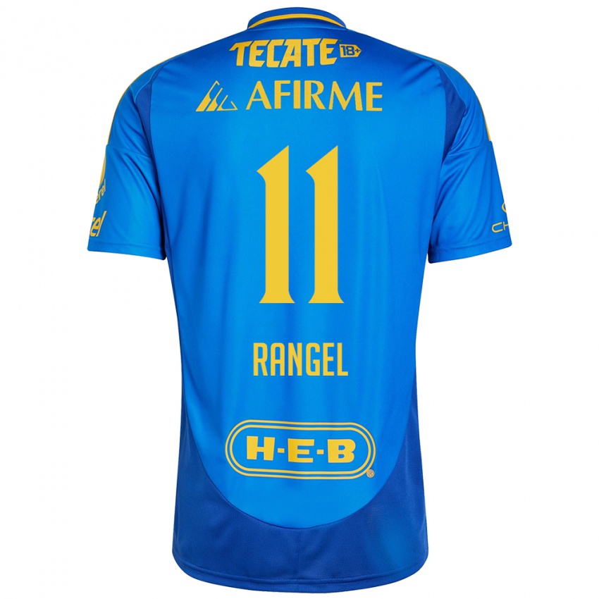 Kinder Nayeli Rangel #11 Blau Gelb Auswärtstrikot Trikot 2024/25 T-Shirt Österreich