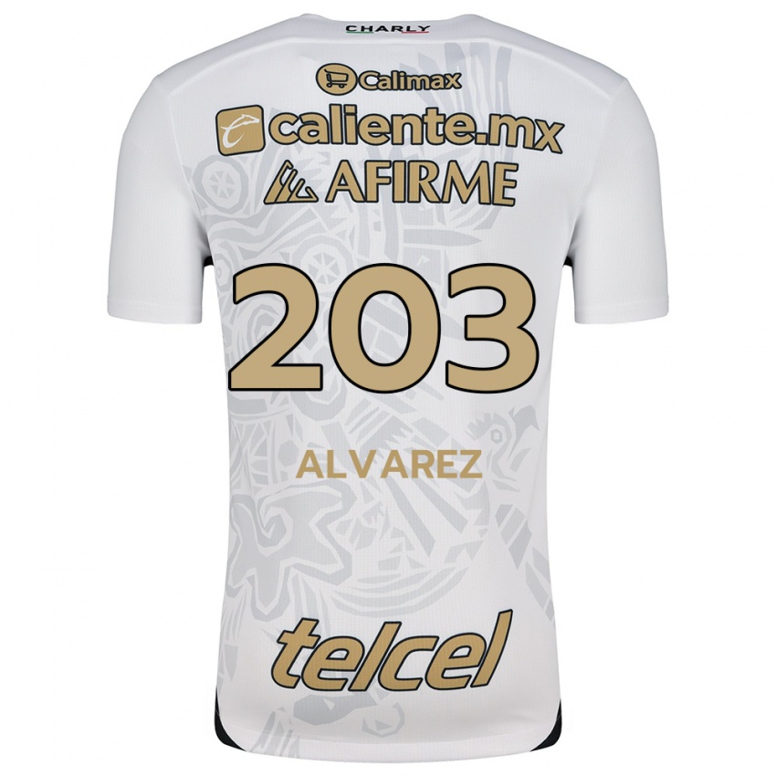 Kinder Jaime Álvarez #203 Weiß Schwarz Auswärtstrikot Trikot 2024/25 T-Shirt Österreich