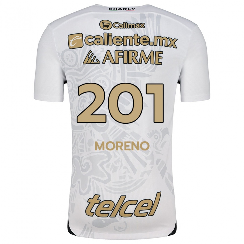 Kinder Jesús Moreno #201 Weiß Schwarz Auswärtstrikot Trikot 2024/25 T-Shirt Österreich