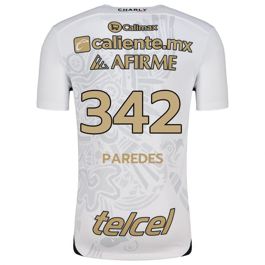 Kinder Santiago Paredes #342 Weiß Schwarz Auswärtstrikot Trikot 2024/25 T-Shirt Österreich