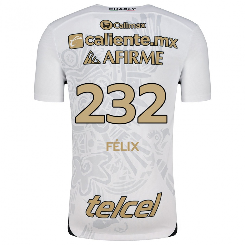 Kinder Erick Félix #232 Weiß Schwarz Auswärtstrikot Trikot 2024/25 T-Shirt Österreich