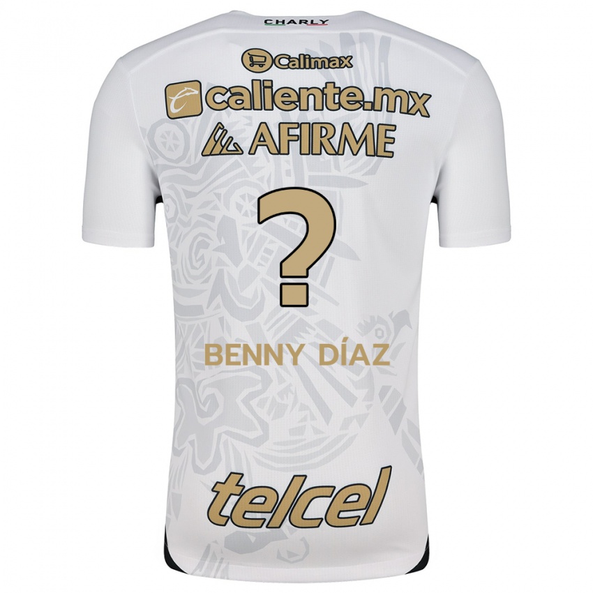 Kinder Benny Díaz #0 Weiß Schwarz Auswärtstrikot Trikot 2024/25 T-Shirt Österreich