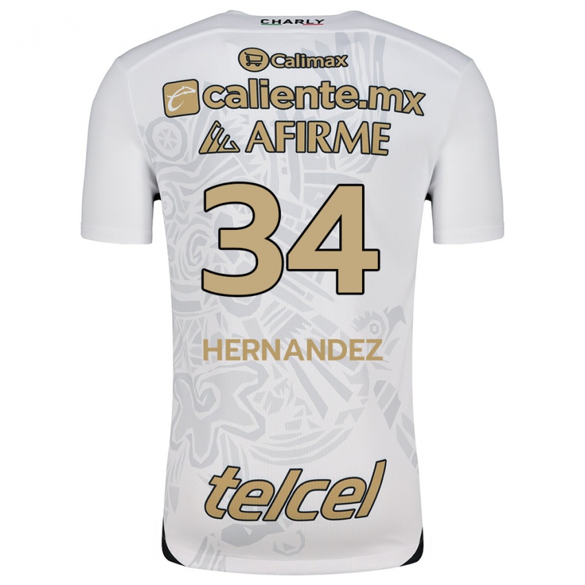 Kinder Kimberly Hernández #34 Weiß Schwarz Auswärtstrikot Trikot 2024/25 T-Shirt Österreich