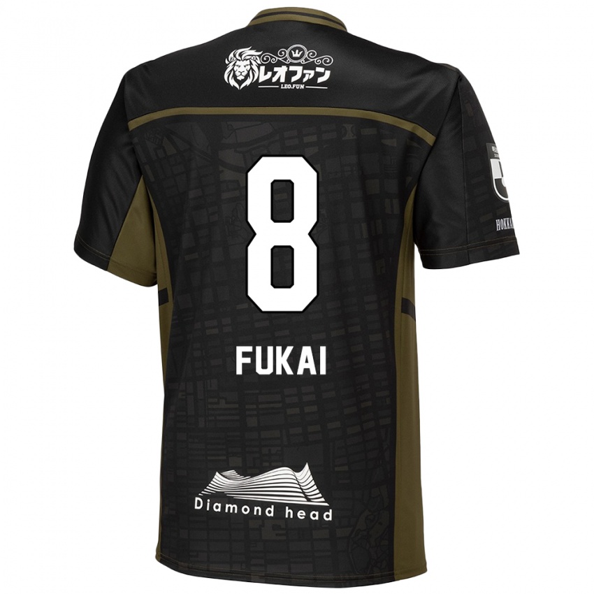 Kinder Kazuki Fukai #8 Schwarz Grün Auswärtstrikot Trikot 2024/25 T-Shirt Österreich