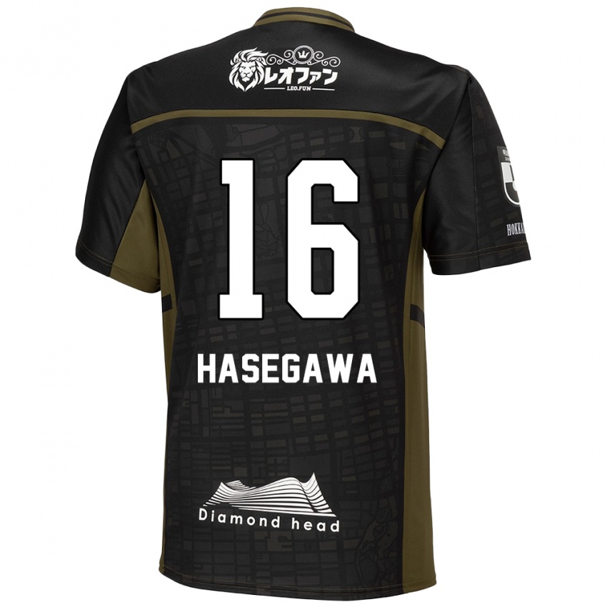 Kinder Tatsuya Hasegawa #16 Schwarz Grün Auswärtstrikot Trikot 2024/25 T-Shirt Österreich