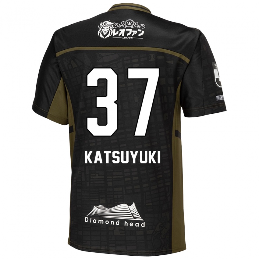 Kinder Katsuyuki Tanaka #37 Schwarz Grün Auswärtstrikot Trikot 2024/25 T-Shirt Österreich