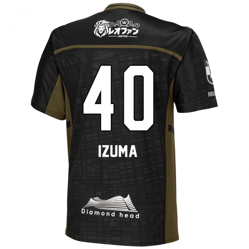 Kinder Shido Izuma #40 Schwarz Grün Auswärtstrikot Trikot 2024/25 T-Shirt Österreich