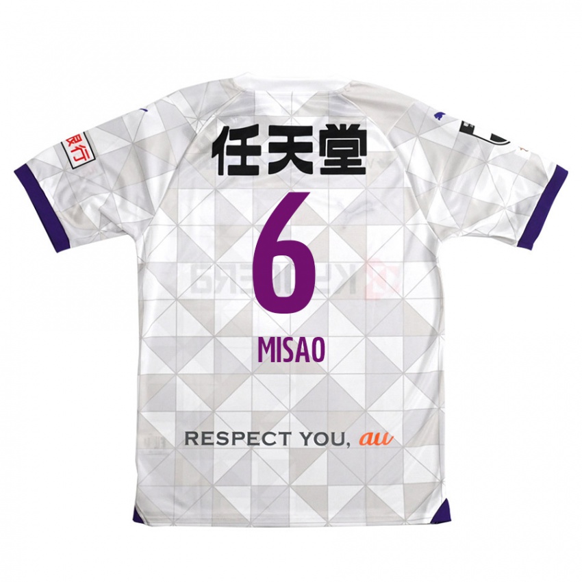 Kinder Yuto Misao #6 Weiß Lila Auswärtstrikot Trikot 2024/25 T-Shirt Österreich