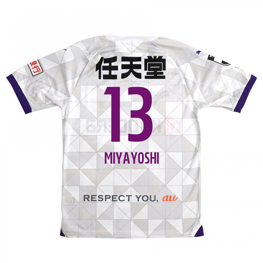 Kinder Takumi Miyayoshi #13 Weiß Lila Auswärtstrikot Trikot 2024/25 T-Shirt Österreich