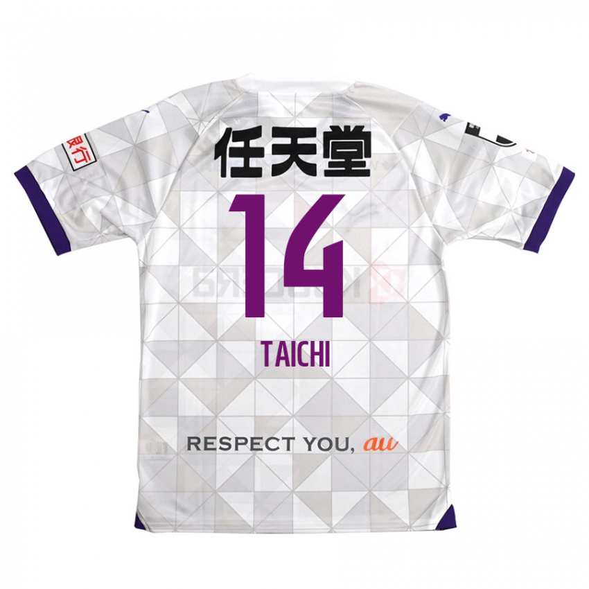 Kinder Taichi Hara #14 Weiß Lila Auswärtstrikot Trikot 2024/25 T-Shirt Österreich