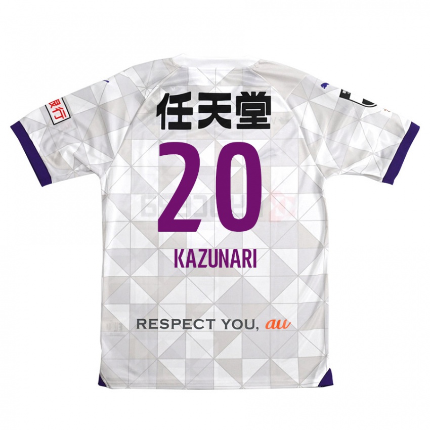 Kinder Kazunari Kita #20 Weiß Lila Auswärtstrikot Trikot 2024/25 T-Shirt Österreich