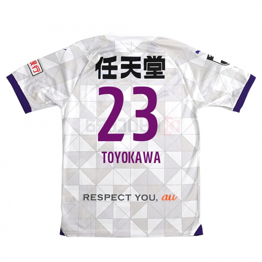 Kinder Yuta Toyokawa #23 Weiß Lila Auswärtstrikot Trikot 2024/25 T-Shirt Österreich