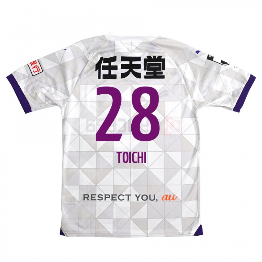 Kinder Toichi Suzuki #28 Weiß Lila Auswärtstrikot Trikot 2024/25 T-Shirt Österreich