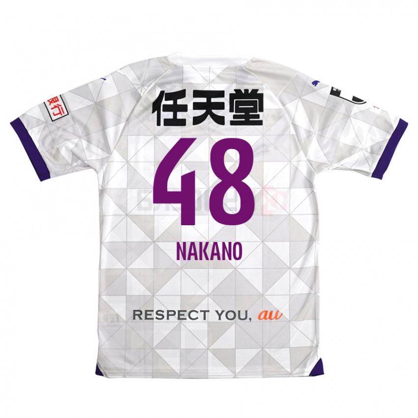 Kinder Ryuma Nakano #48 Weiß Lila Auswärtstrikot Trikot 2024/25 T-Shirt Österreich