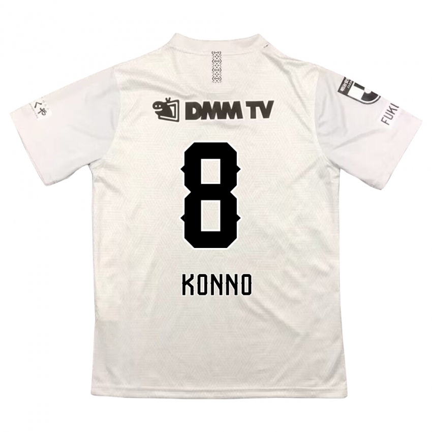 Kinder Kazuya Konno #8 Grauschwarz Auswärtstrikot Trikot 2024/25 T-Shirt Österreich