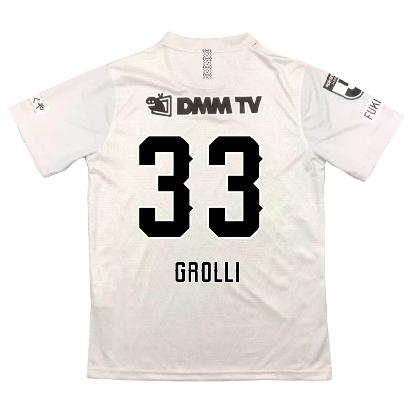 Kinder Douglas Grolli #33 Grauschwarz Auswärtstrikot Trikot 2024/25 T-Shirt Österreich