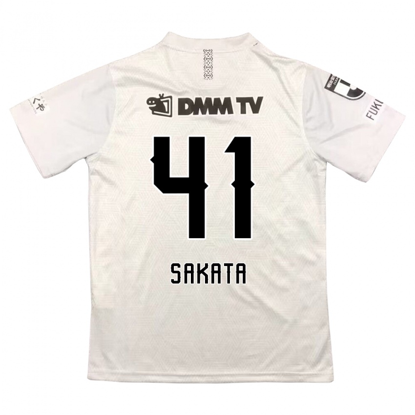 Kinder Daiki Sakata #41 Grauschwarz Auswärtstrikot Trikot 2024/25 T-Shirt Österreich