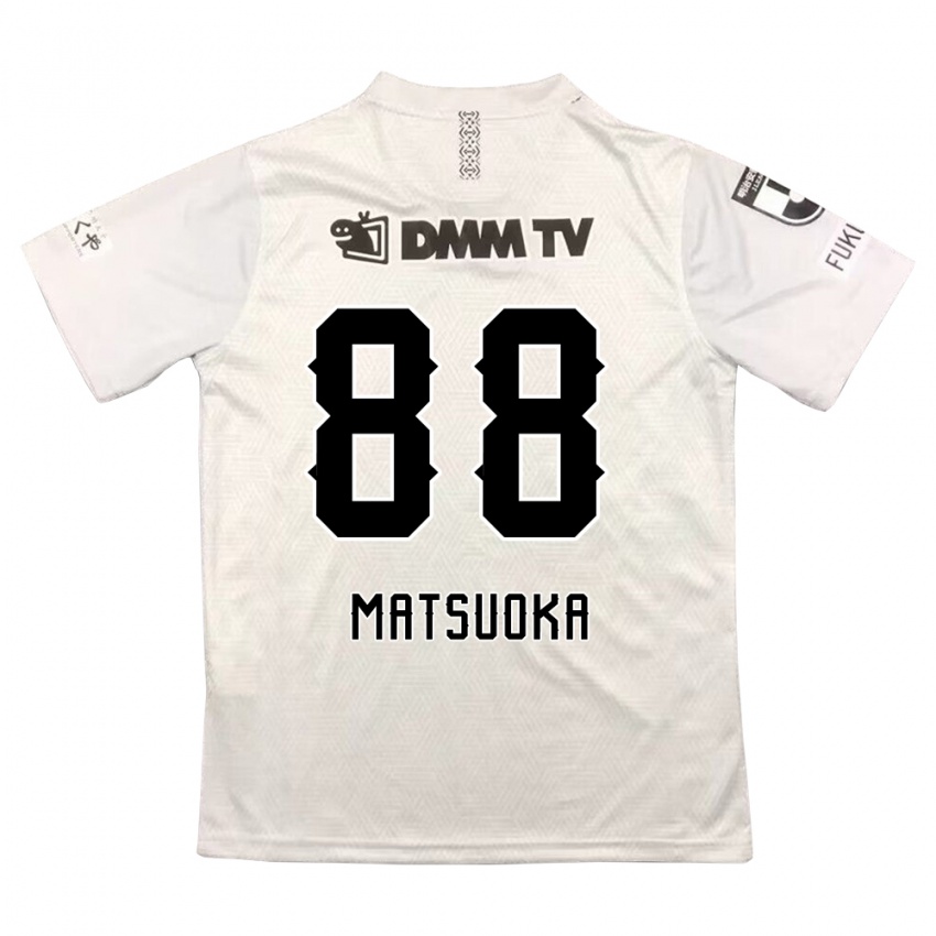 Kinder Daiki Matsuoka #88 Grauschwarz Auswärtstrikot Trikot 2024/25 T-Shirt Österreich