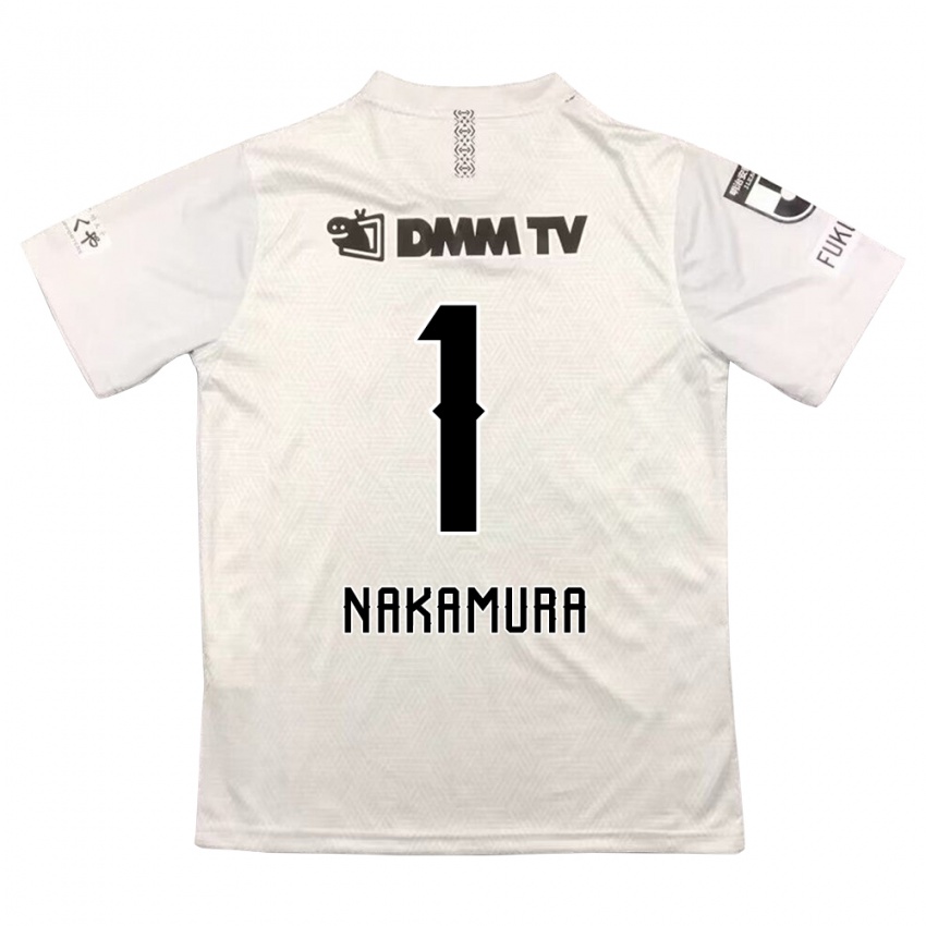 Kinder Seigo Nakamura #1 Grauschwarz Auswärtstrikot Trikot 2024/25 T-Shirt Österreich