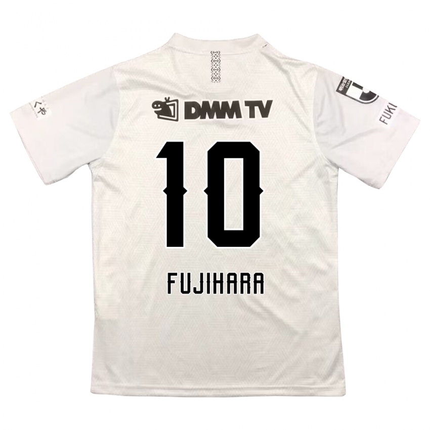 Kinder Naoatsu Fujihara #10 Grauschwarz Auswärtstrikot Trikot 2024/25 T-Shirt Österreich