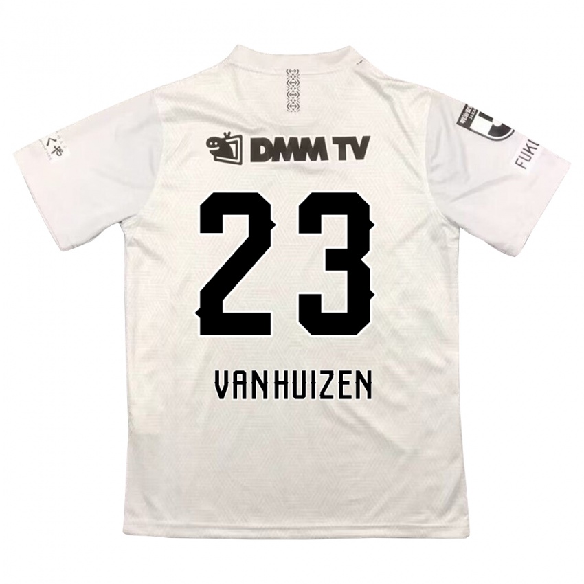 Kinder Haruki Christopher Van Huizen #23 Grauschwarz Auswärtstrikot Trikot 2024/25 T-Shirt Österreich