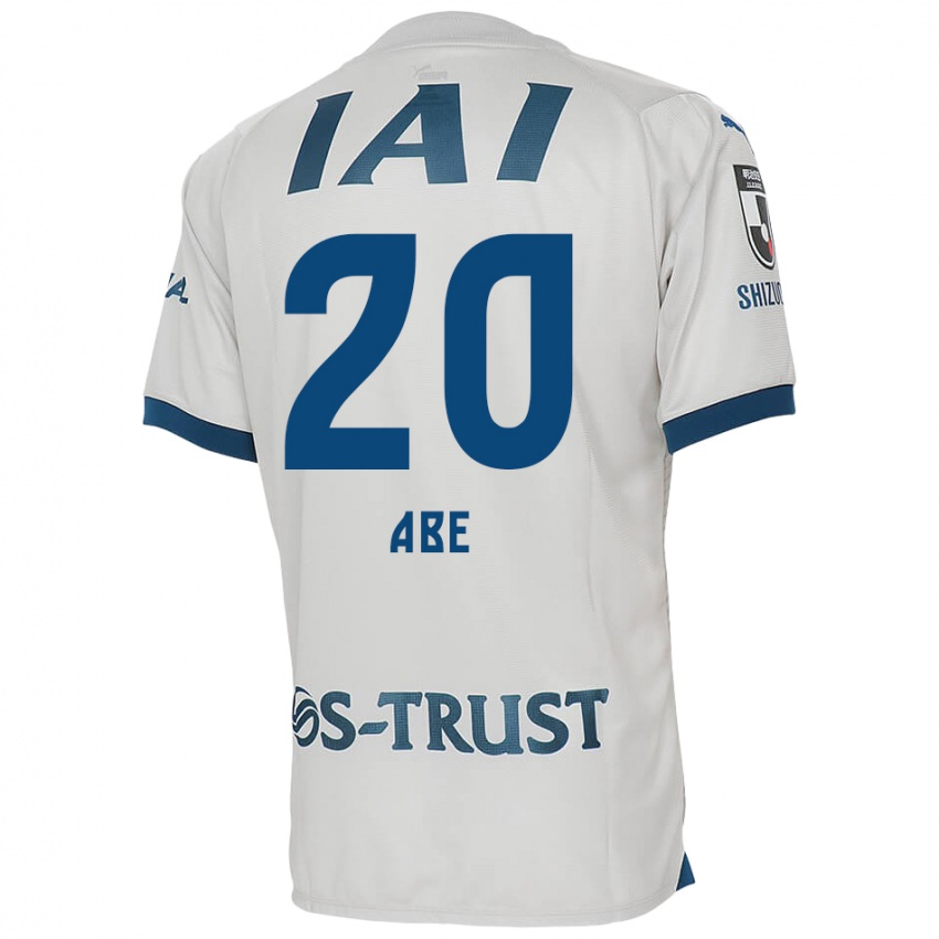 Kinder Ryoya Abe #20 Weiß Blau Auswärtstrikot Trikot 2024/25 T-Shirt Österreich