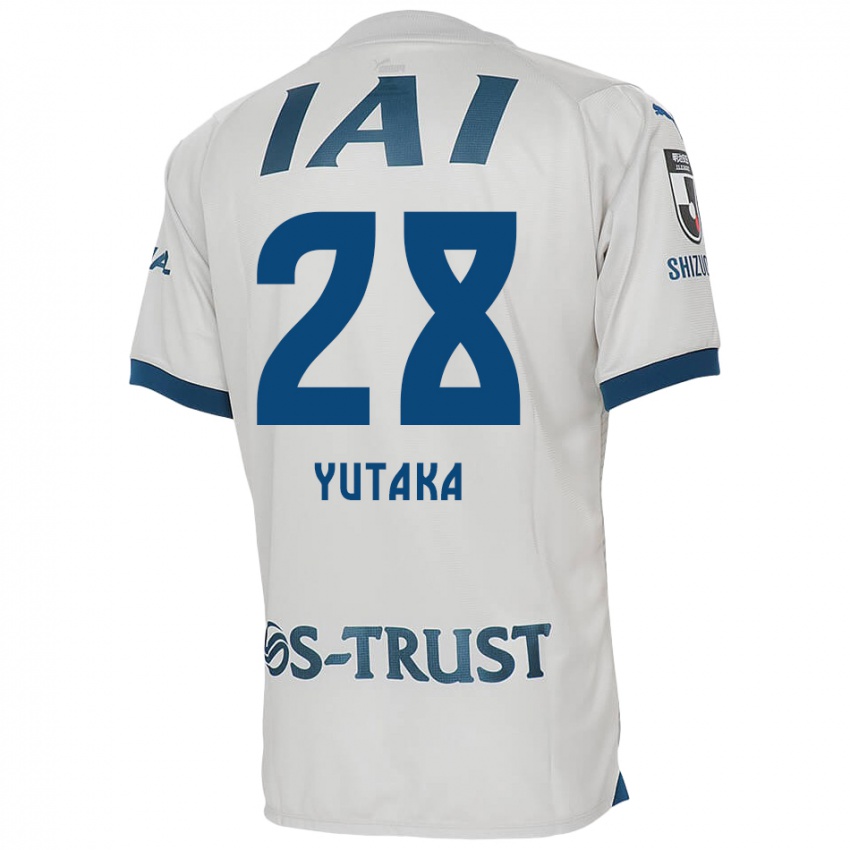 Kinder Yutaka Yoshida #28 Weiß Blau Auswärtstrikot Trikot 2024/25 T-Shirt Österreich