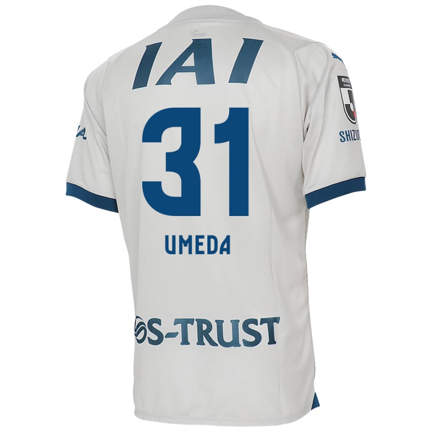 Kinder Togo Umeda #31 Weiß Blau Auswärtstrikot Trikot 2024/25 T-Shirt Österreich