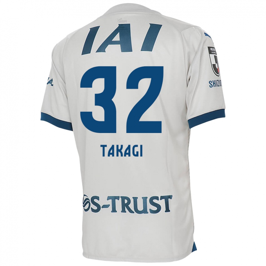 Kinder Sen Takagi #32 Weiß Blau Auswärtstrikot Trikot 2024/25 T-Shirt Österreich