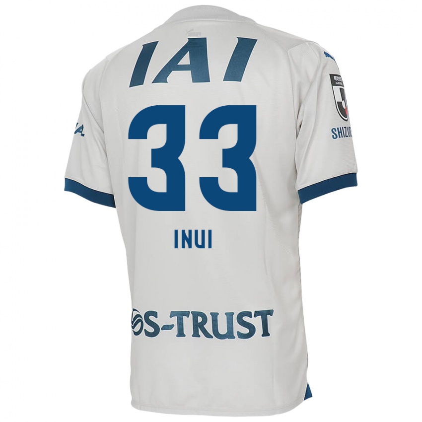 Kinder Takashi Inui #33 Weiß Blau Auswärtstrikot Trikot 2024/25 T-Shirt Österreich