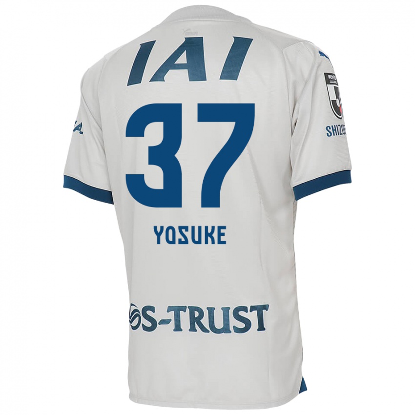 Kinder Yosuke Morishige #37 Weiß Blau Auswärtstrikot Trikot 2024/25 T-Shirt Österreich