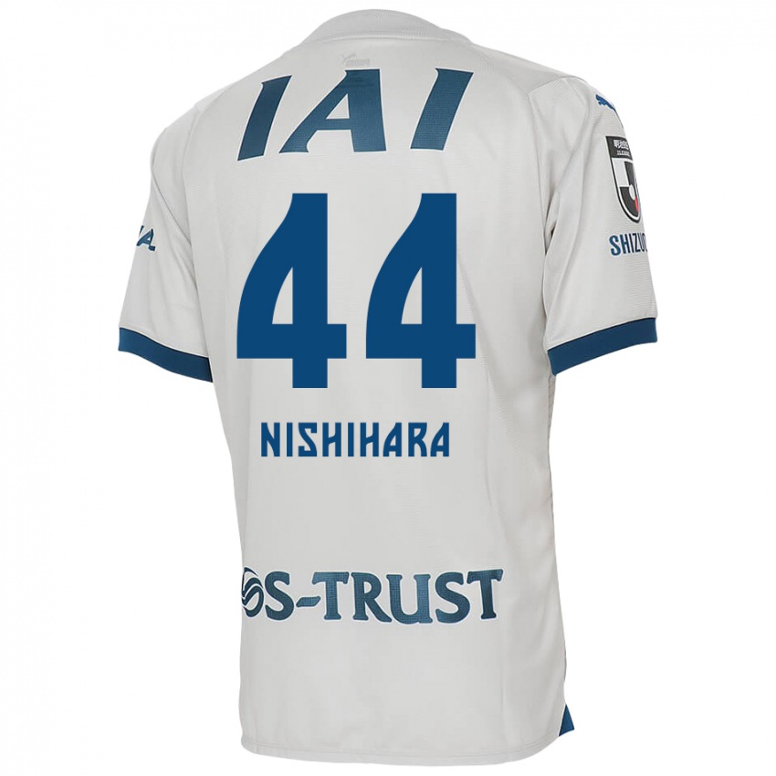 Kinder Motoki Nishihara #44 Weiß Blau Auswärtstrikot Trikot 2024/25 T-Shirt Österreich