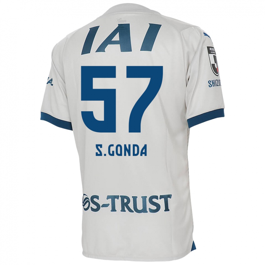 Kinder Shuichi Gonda #57 Weiß Blau Auswärtstrikot Trikot 2024/25 T-Shirt Österreich