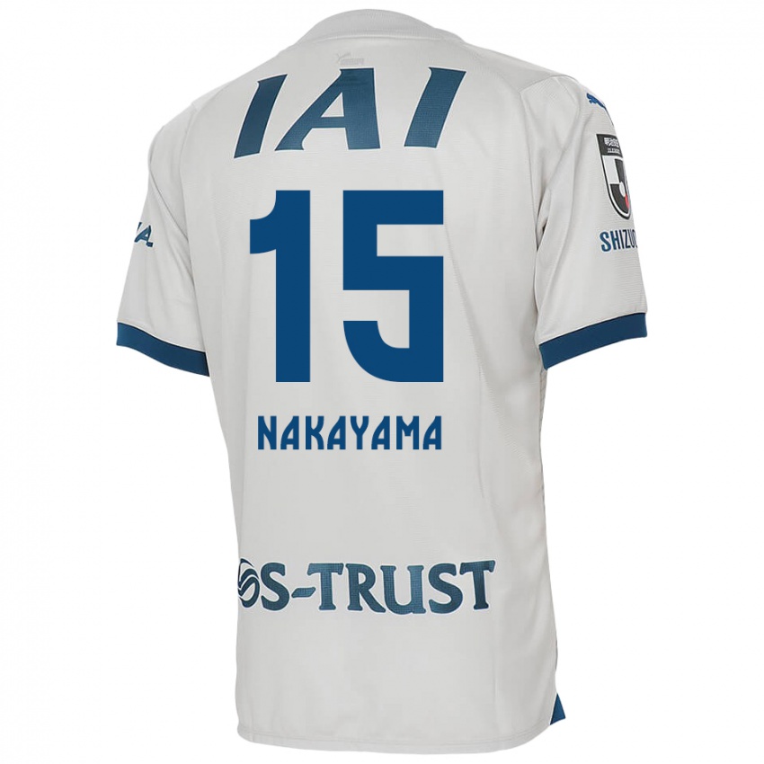 Kinder Atsuki Nakayama #15 Weiß Blau Auswärtstrikot Trikot 2024/25 T-Shirt Österreich