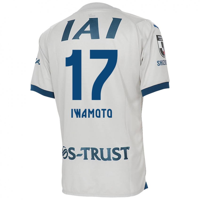 Kinder Shogo Iwamoto #17 Weiß Blau Auswärtstrikot Trikot 2024/25 T-Shirt Österreich