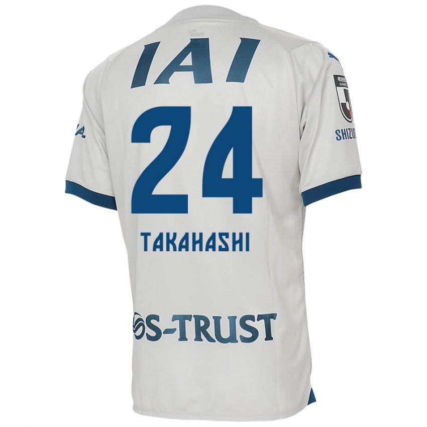 Kinder Yuzuki Takahashi #24 Weiß Blau Auswärtstrikot Trikot 2024/25 T-Shirt Österreich